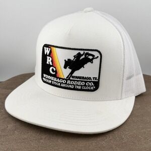 *SIGNED* Dale Brisby Rodeo Time Winnebago‎ Ranch WRC White Snapback Hat A